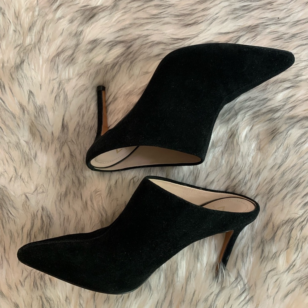 Worn once Marc Fisher black suede mules